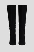 Women'S Knee-High Boots with Pointed Toes and Block Heels