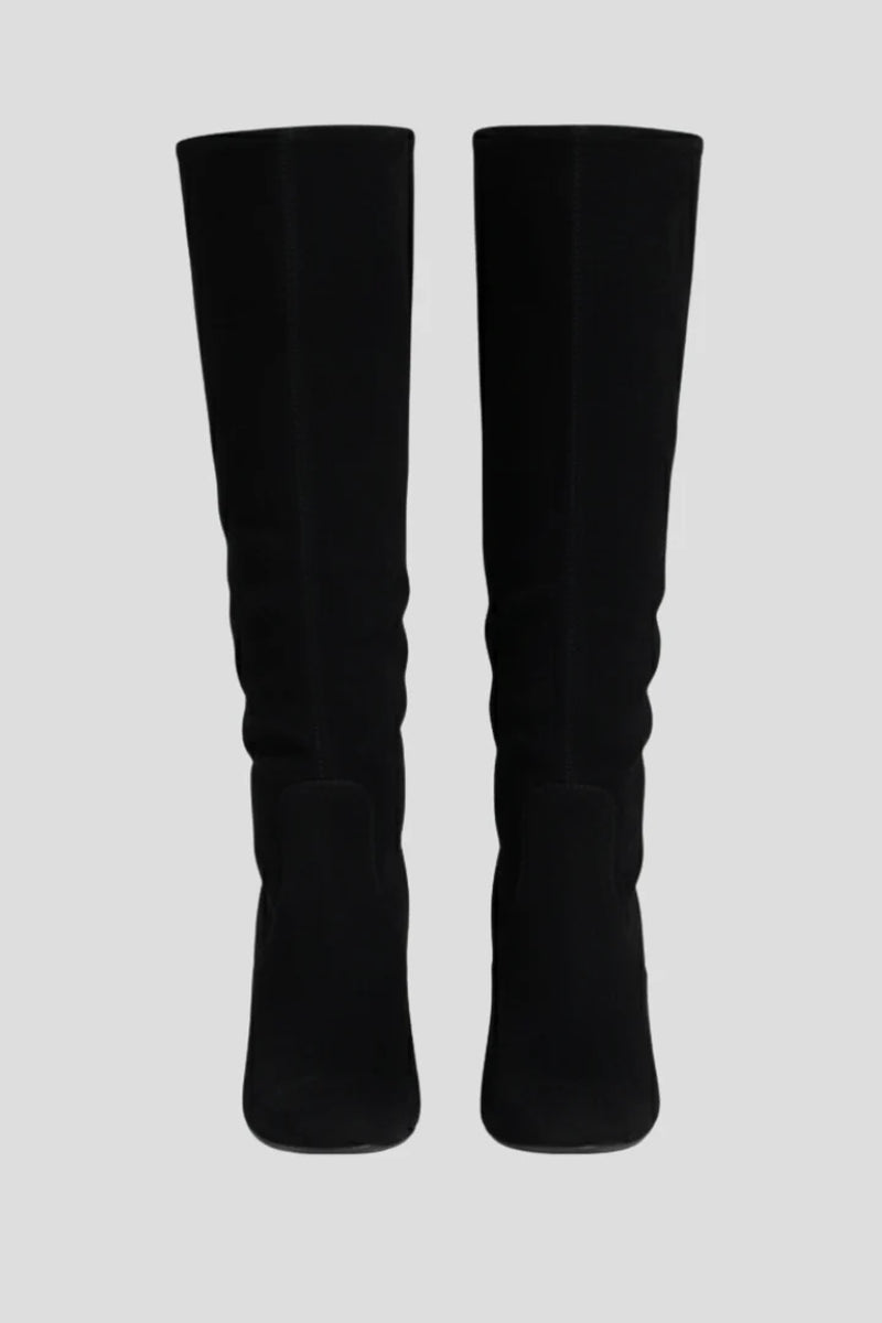 Women'S Knee-High Boots with Pointed Toes and Block Heels