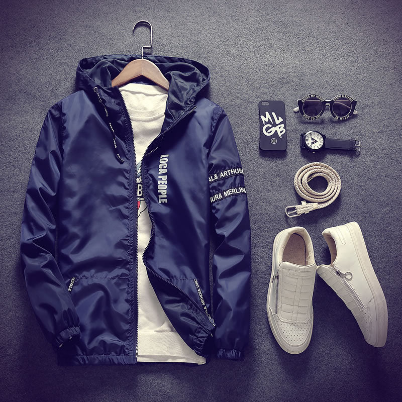 Vivelo Life Men Lettered Hooded Jacket