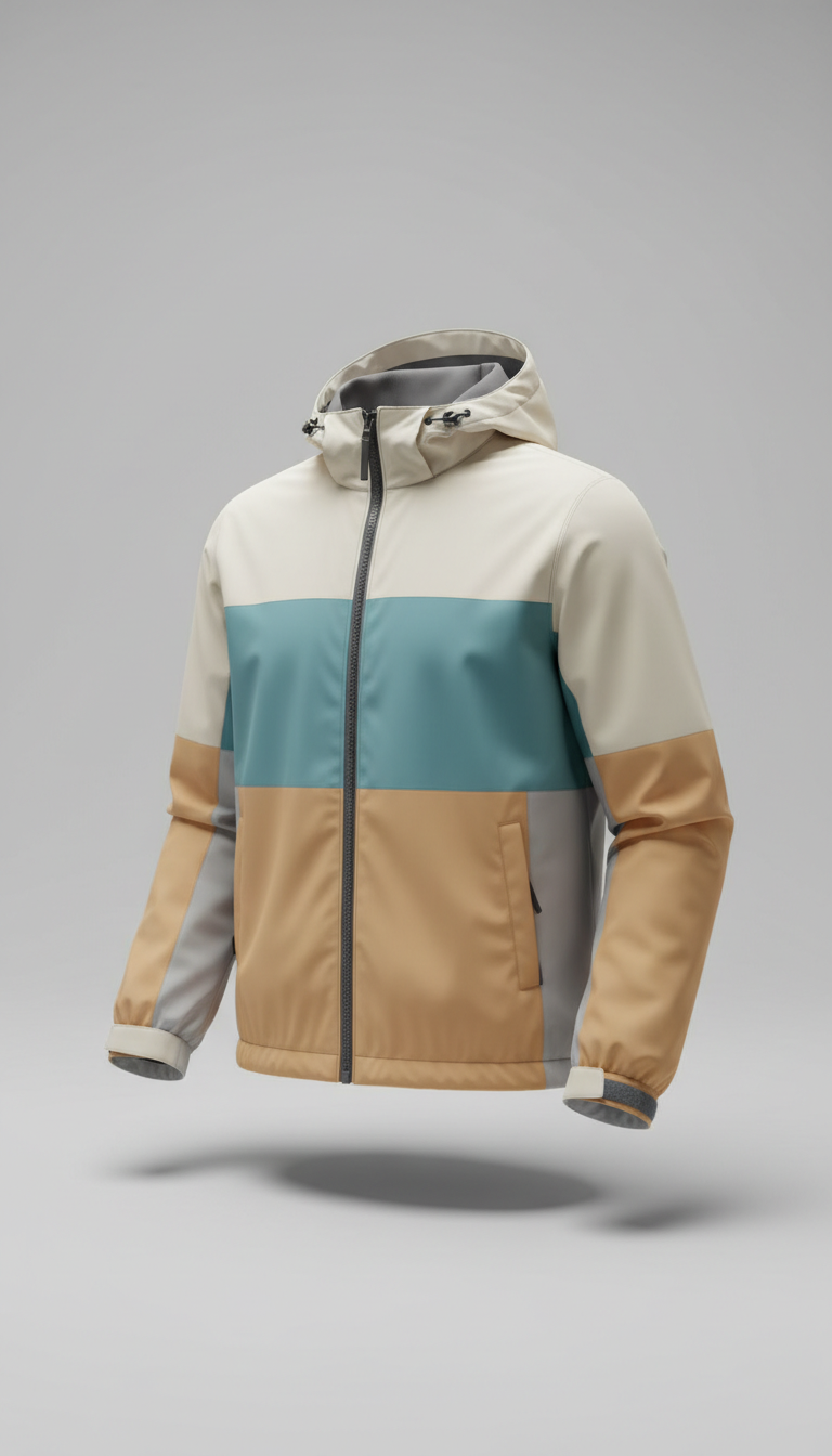 Color-blocked urban windbreaker jacket - men's lifestyle