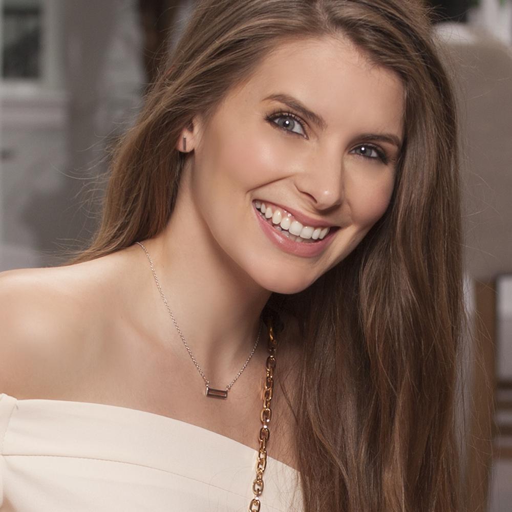 Sterling silver bar pendant necklace - lifestyle