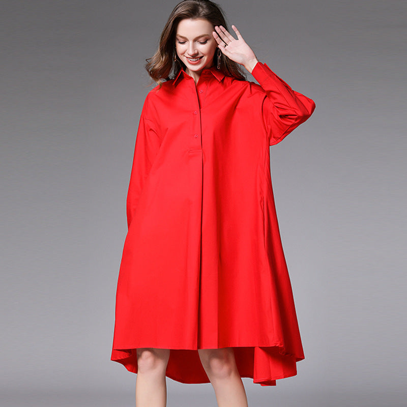 Chic Loose Fit Shirt Dress