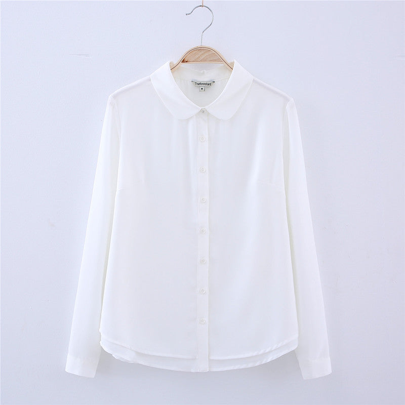 Women's Long Sleeve Chiffon Blouse for Office Wear