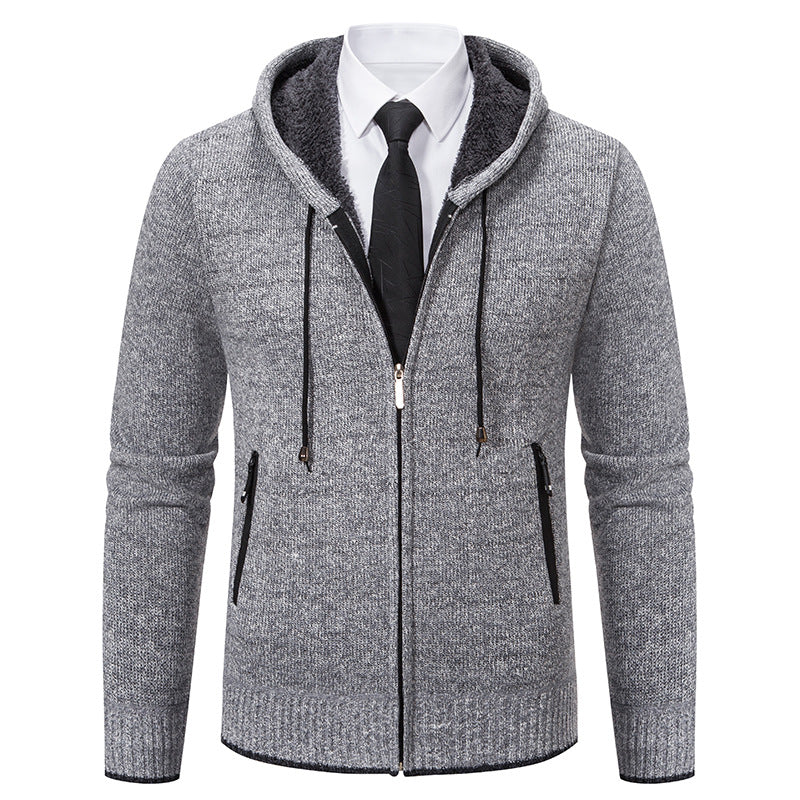 Vivelo Life Men's Solid Color Cardigan Sweater