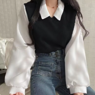 K-Fashion Polo Top