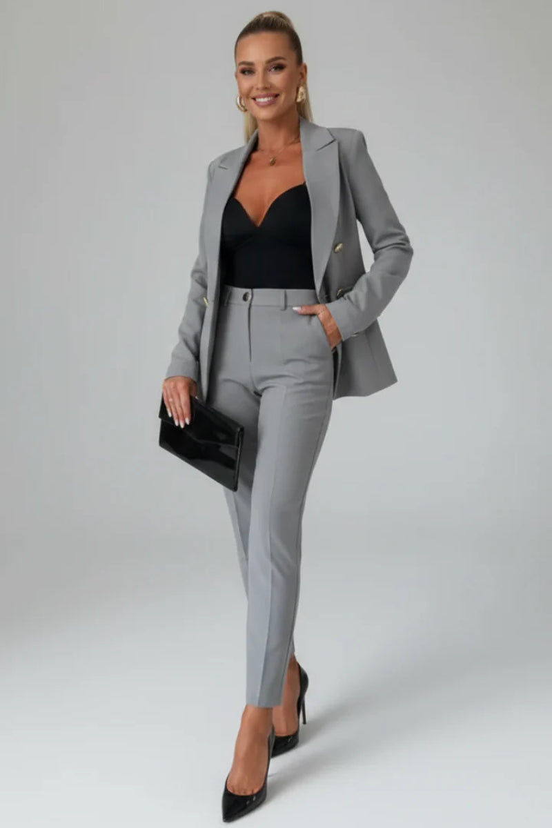 Women'S Double Breasted Blazer Suit Set