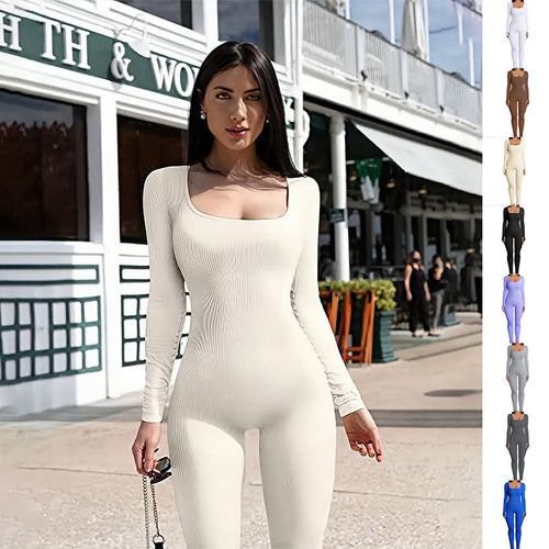 Chic women's fitness bodysuit - side view