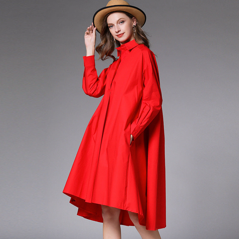 Chic Loose Fit Shirt Dress