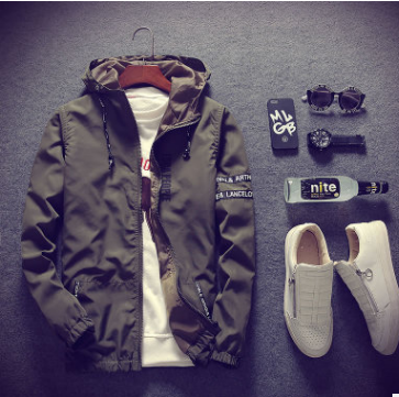 Vivelo Life Men Lettered Hooded Jacket