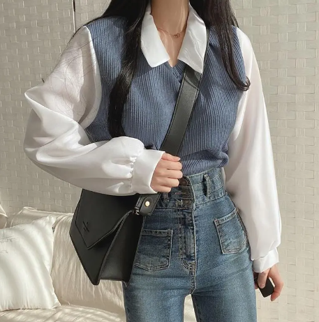 K-Fashion Polo Top