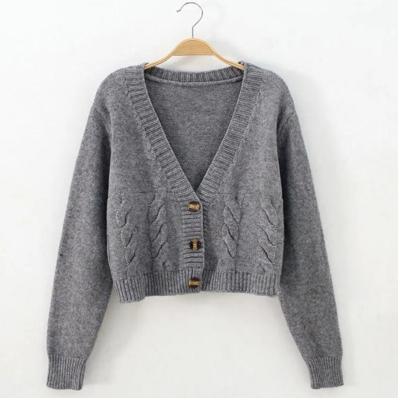 Lucyever Chic Short Cardigan Sweater Tops