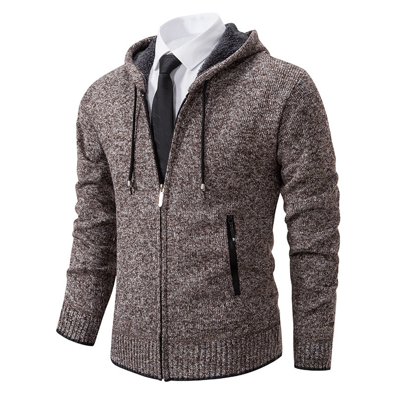 Vivelo Life Men's Solid Color Cardigan Sweater