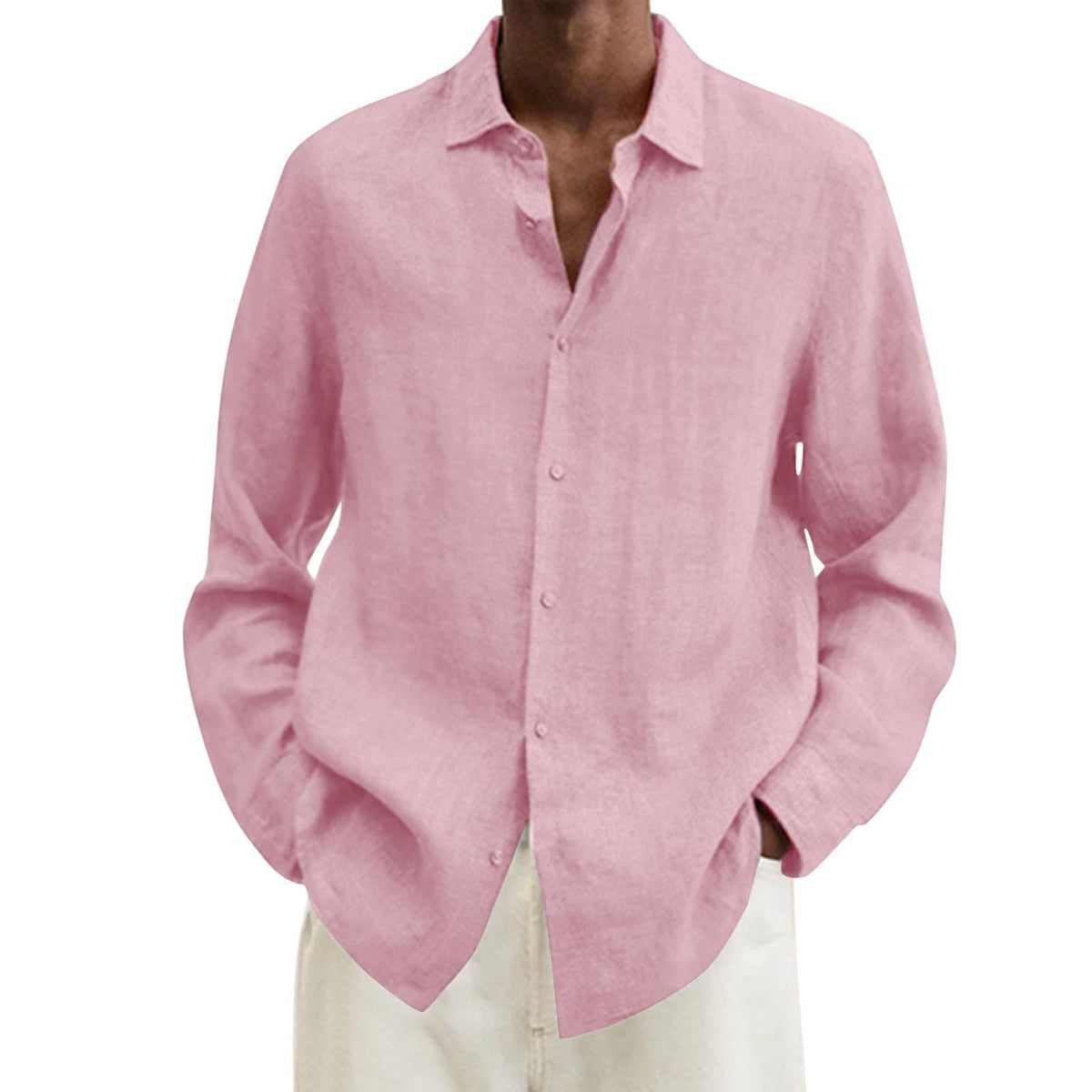 TriMountain men's casual henley shirt - front view