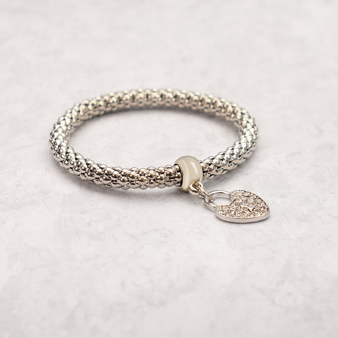 Cherish silver bracelet - detailed