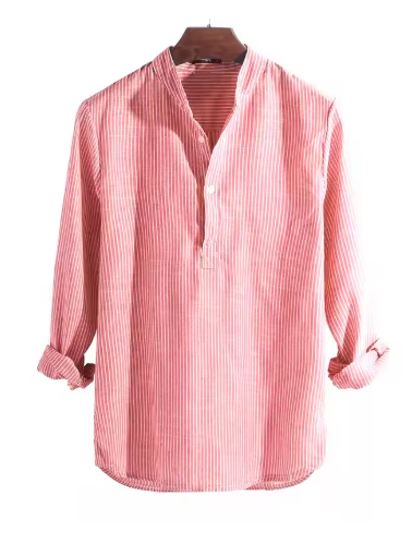 Vivelo Life Men's Chic Striped Collar Shirt