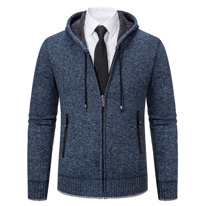Vivelo Life Men's Solid Color Cardigan Sweater