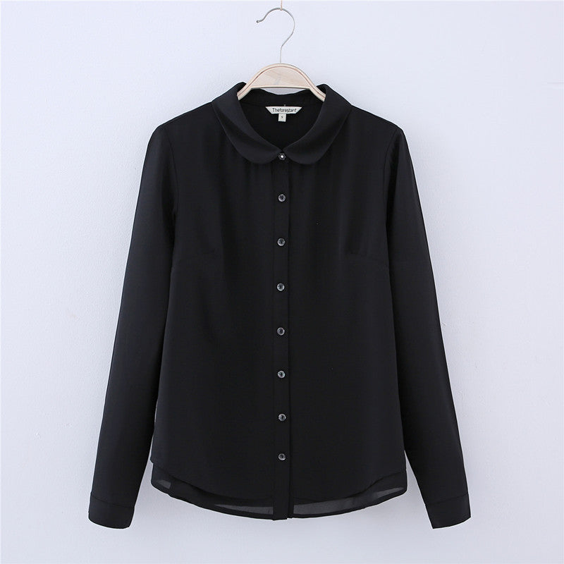 Women's Long Sleeve Chiffon Blouse for Office Wear