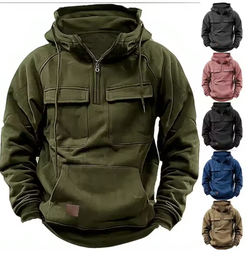 Vivelo Life  Men's Solid Color Casual Sweatshirt