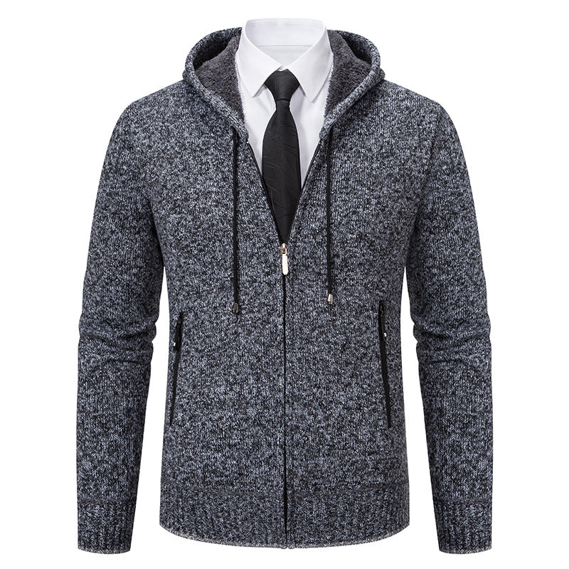 Vivelo Life Men's Solid Color Cardigan Sweater