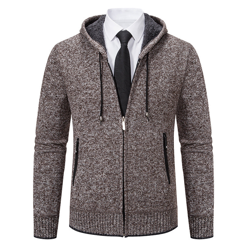 Vivelo Life Men's Solid Color Cardigan Sweater