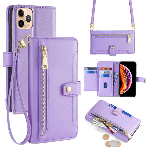 Arsealy Crossbody Leather Wallet Case