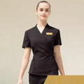 2023 High Quality Uniformes Overalls Women'S Khaki Top+Pants 2 Piece Set Hotel Staffs Work Wear Beauty Salon SPA Uniform