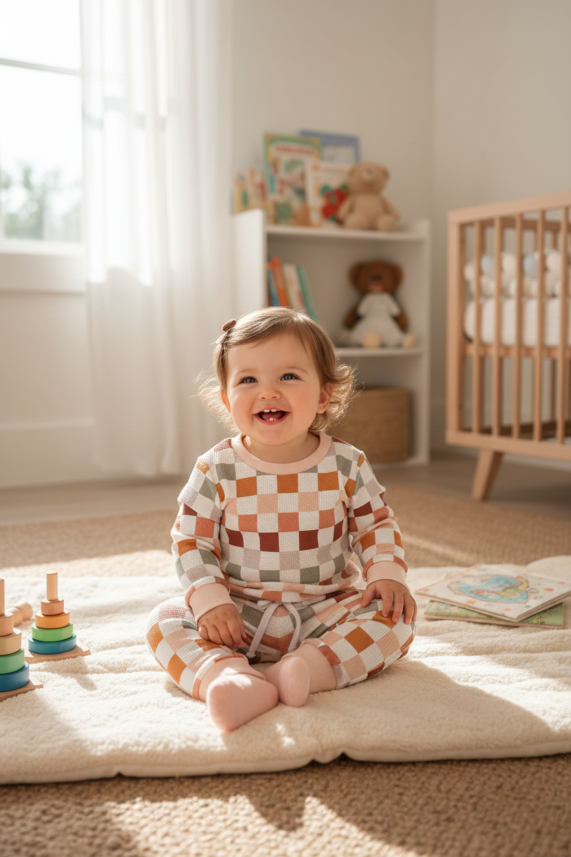 Baby Girl Checkered Outfit
