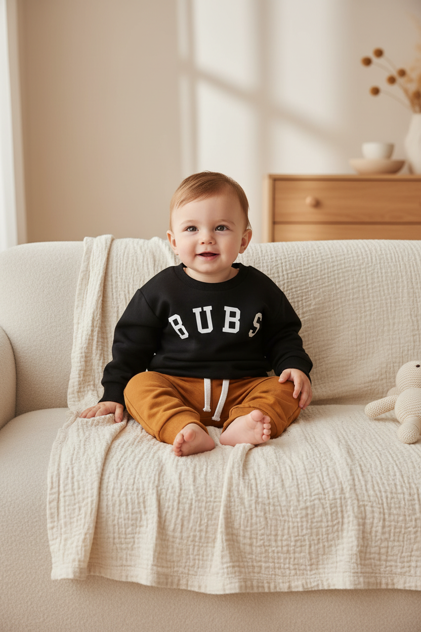 Bubs Club baby boy sweatsuit set 2pcs - lifestyle
