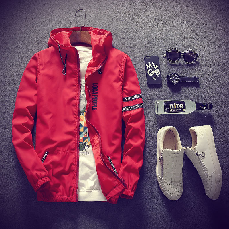 Vivelo Life Men Lettered Hooded Jacket