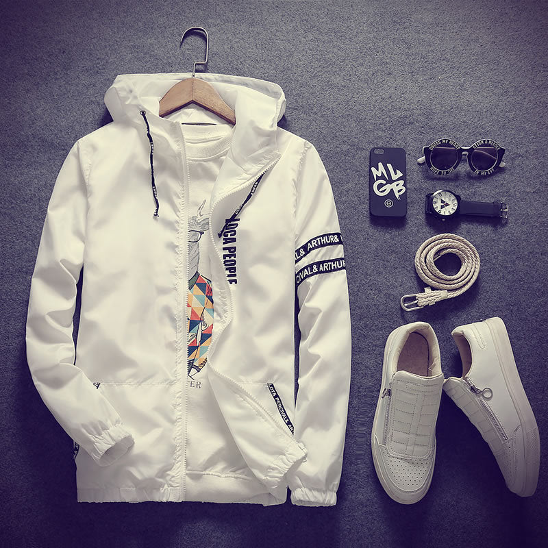 Vivelo Life Men Lettered Hooded Jacket