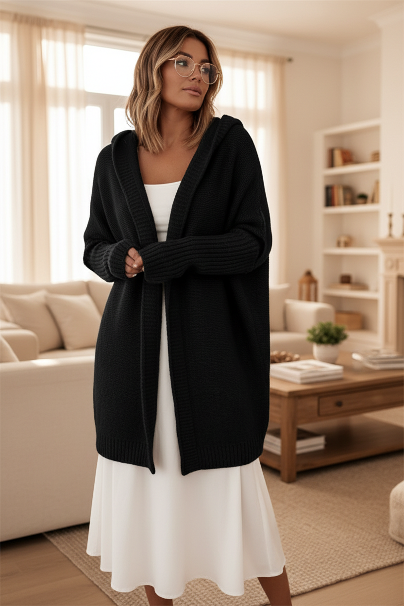 Chic Oversized Knit Cardigan - Over Dress