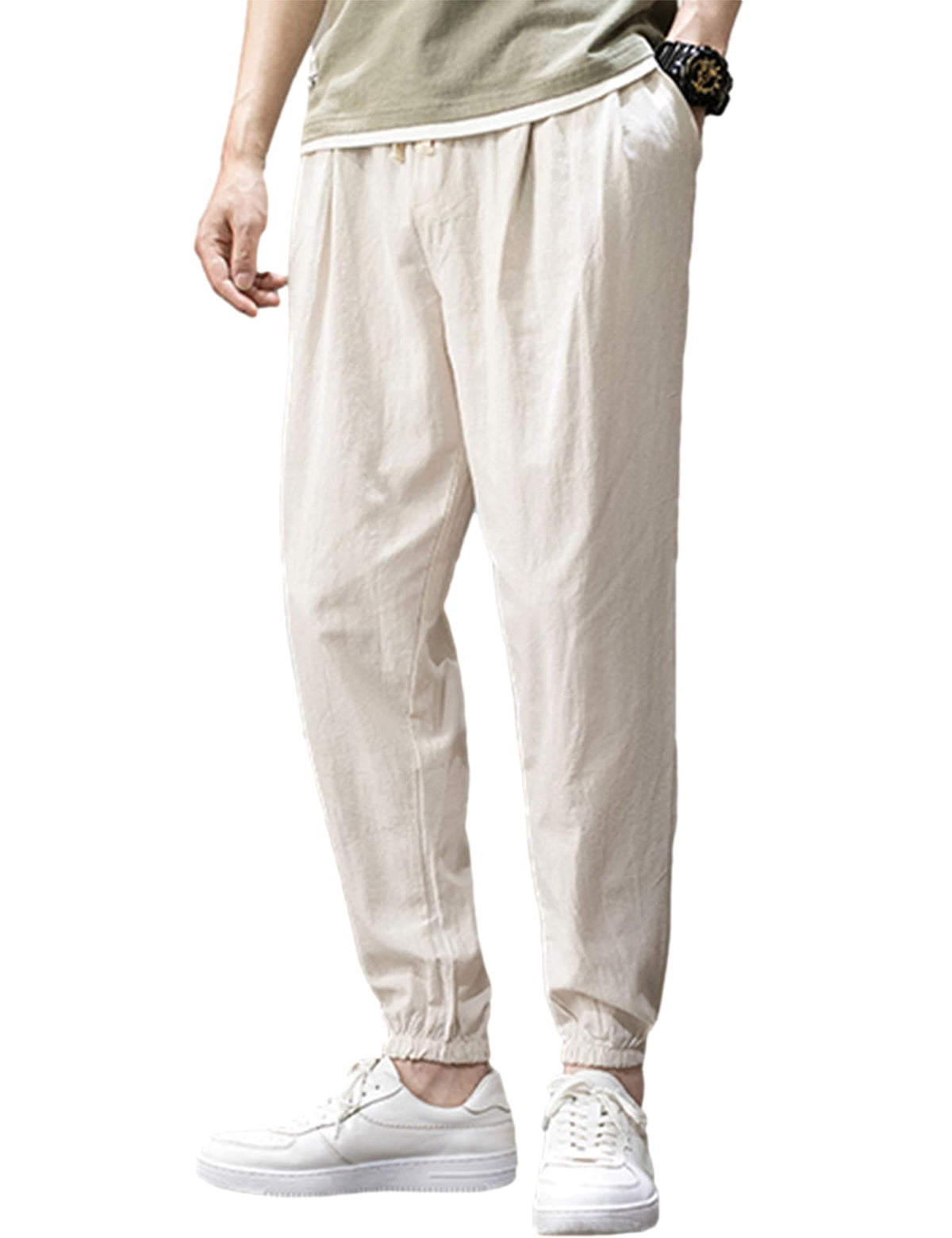 Zontroldy easy-breathe cotton-linen pants - lifestyle