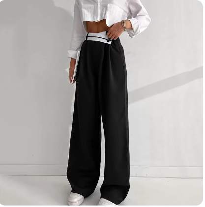 Ladies' Black Wide Leg Trousers
