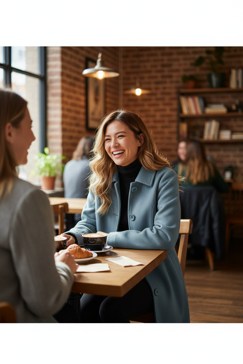Pea Coat - Coffee Shop with Friend