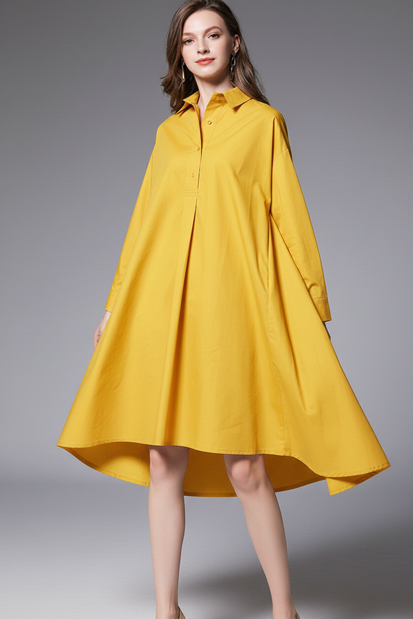 Shirt Dress - Yellow