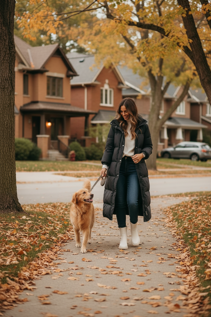 SleekQuilt Puffer Jacket - Skinny Jeans Outfit