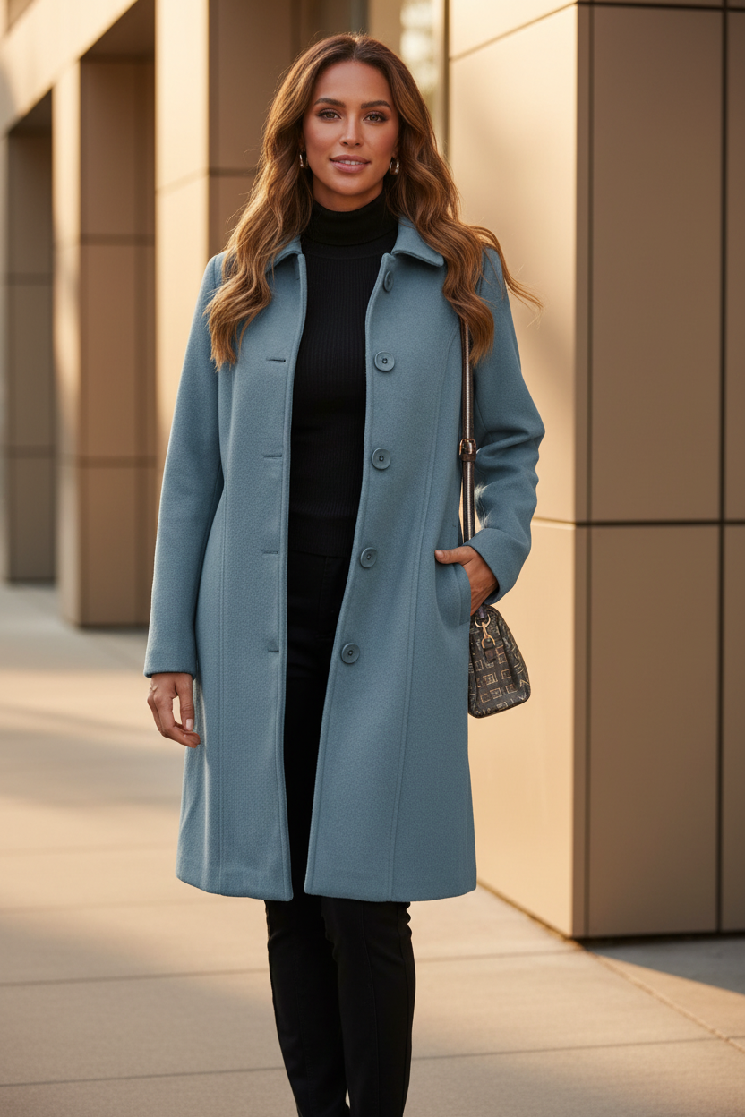 Springrain Pea Coat - African American Woman Lifestyle