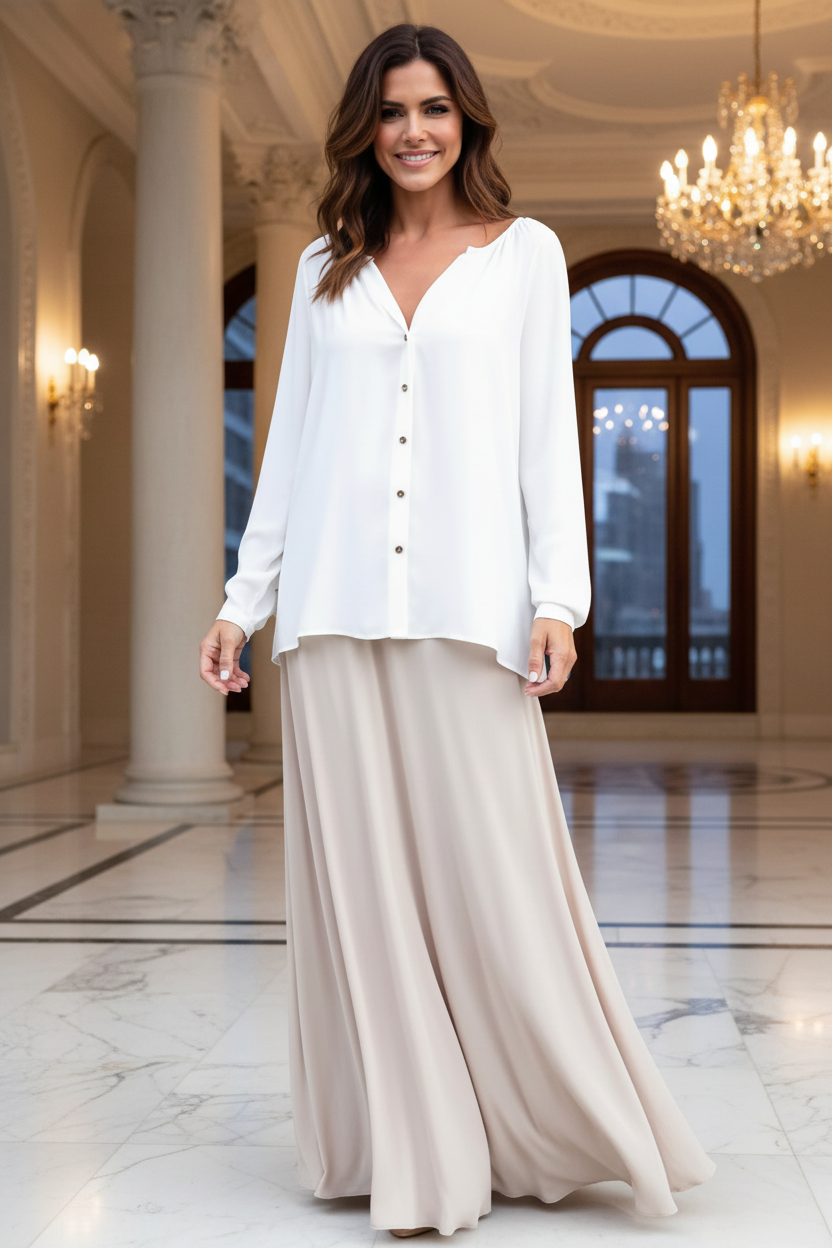 White Blouse - Formal Setting